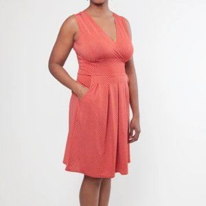 Karina "Penelope" Dress. Rust with dots.